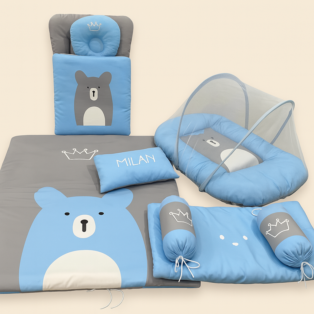 Bear Design 9Pc Carry Nest Set