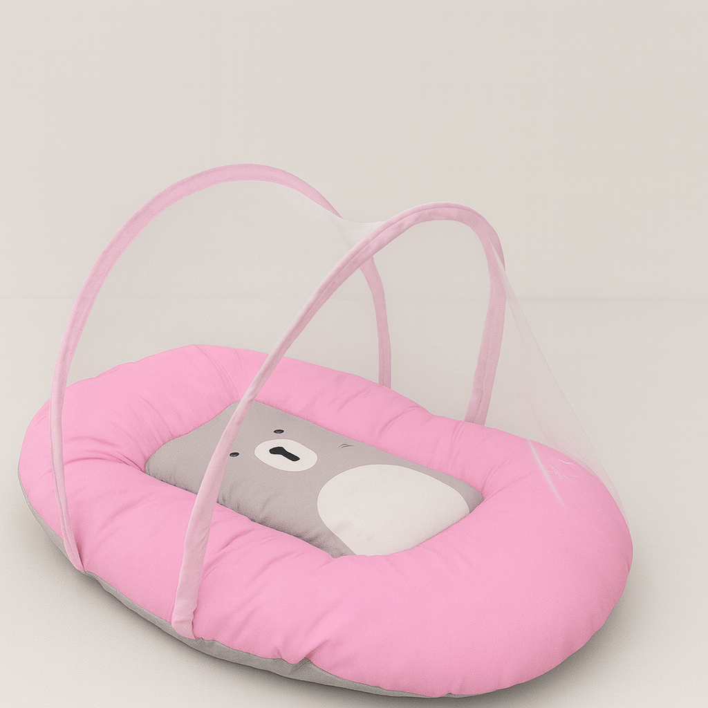 pinky bear design Mosquito Net Bed