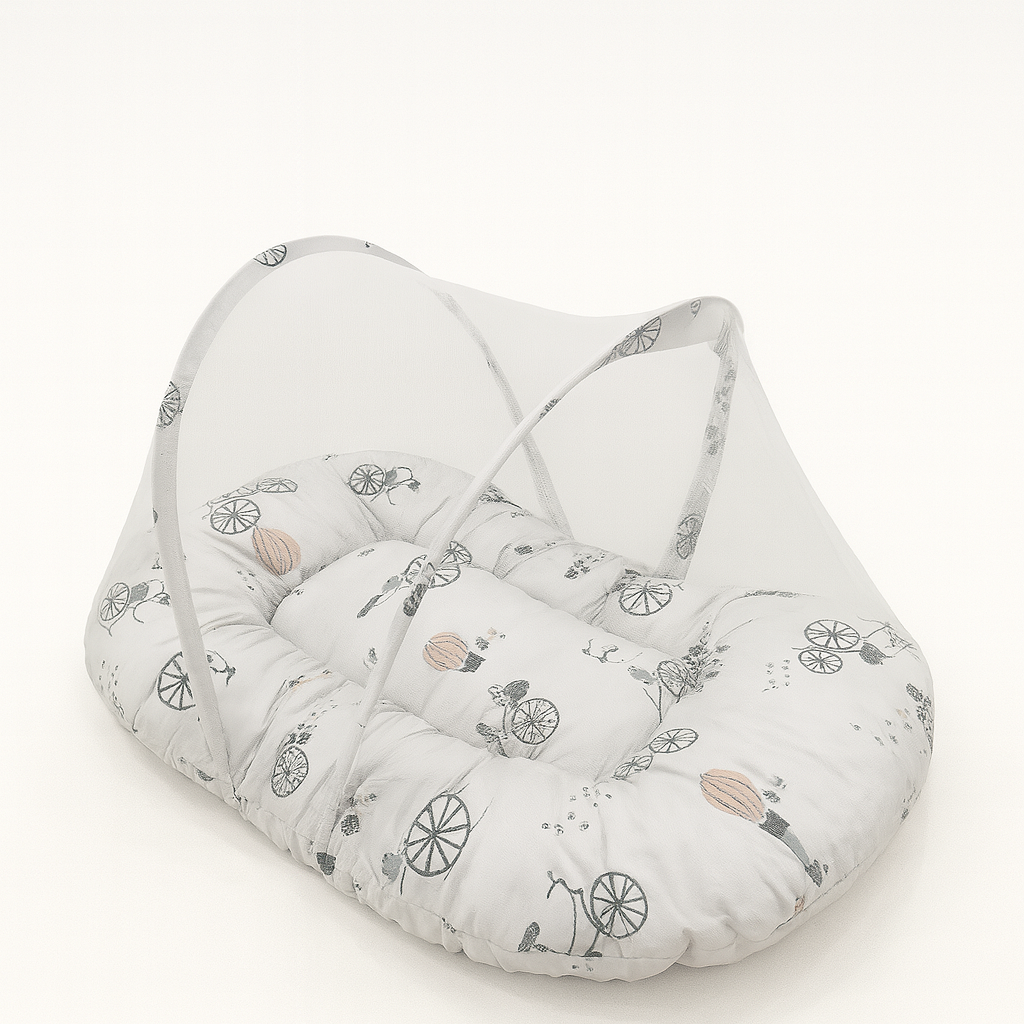 Cycle print Mosquito Net Bed