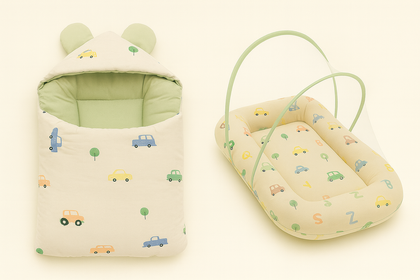 Car Print Baby Mosquito Net Bed