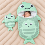 Fish Velvet Hooded Baby Carry Nest