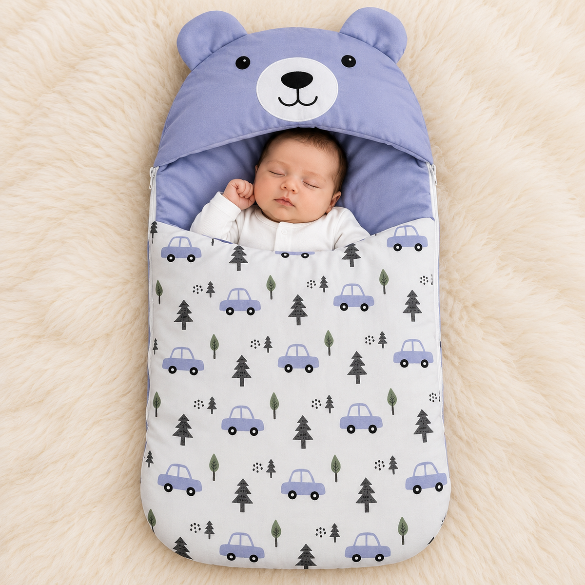 Cute Teddy Bear Velvet Baby Carry Nest