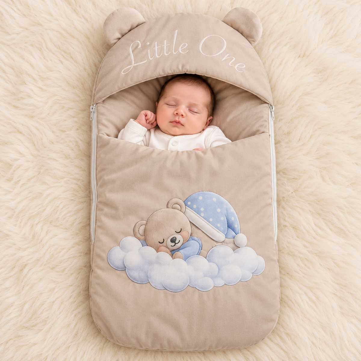 Little One Velvet Baby Carry Nest