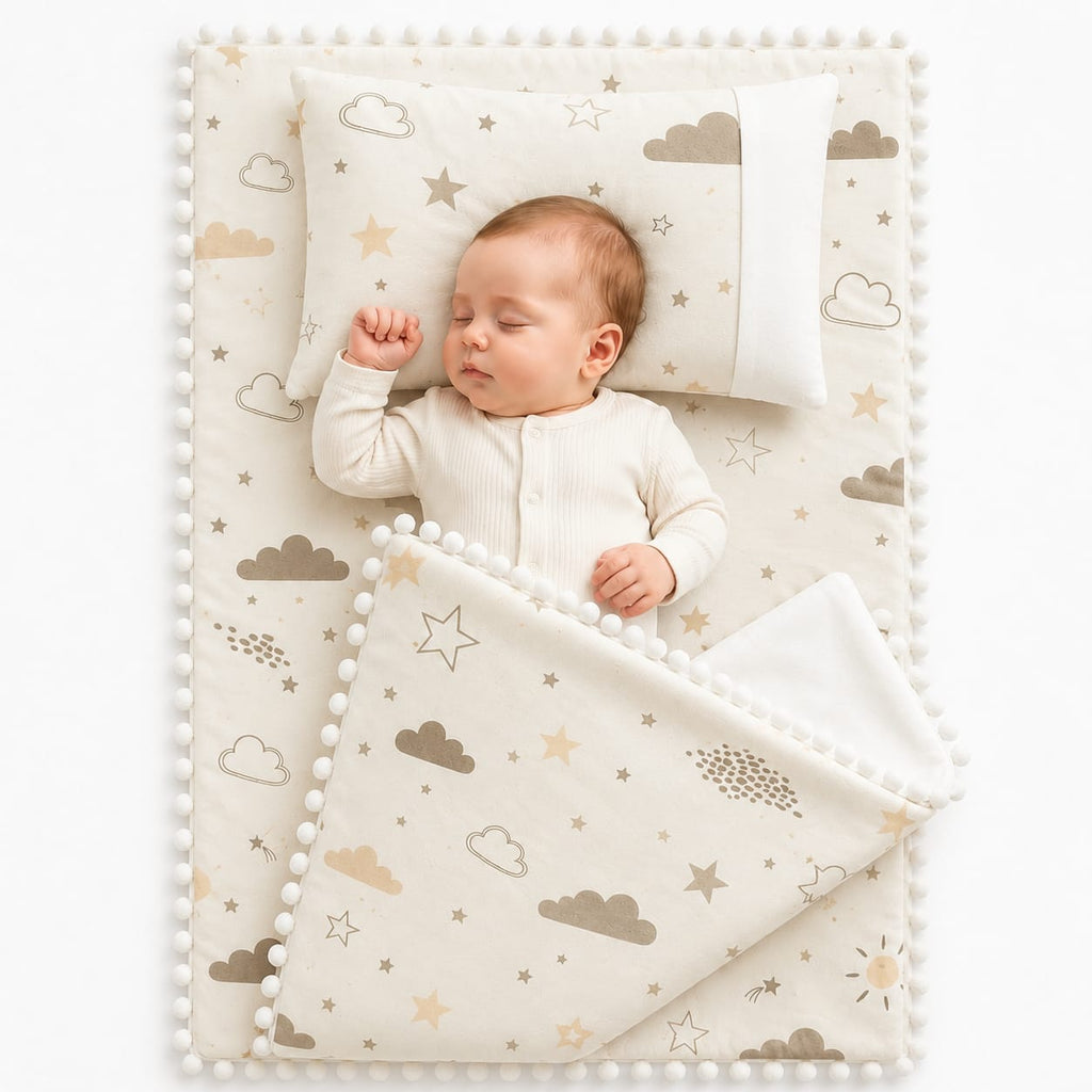 Premium Newborn Cotton Comfort Set – 3 Piece