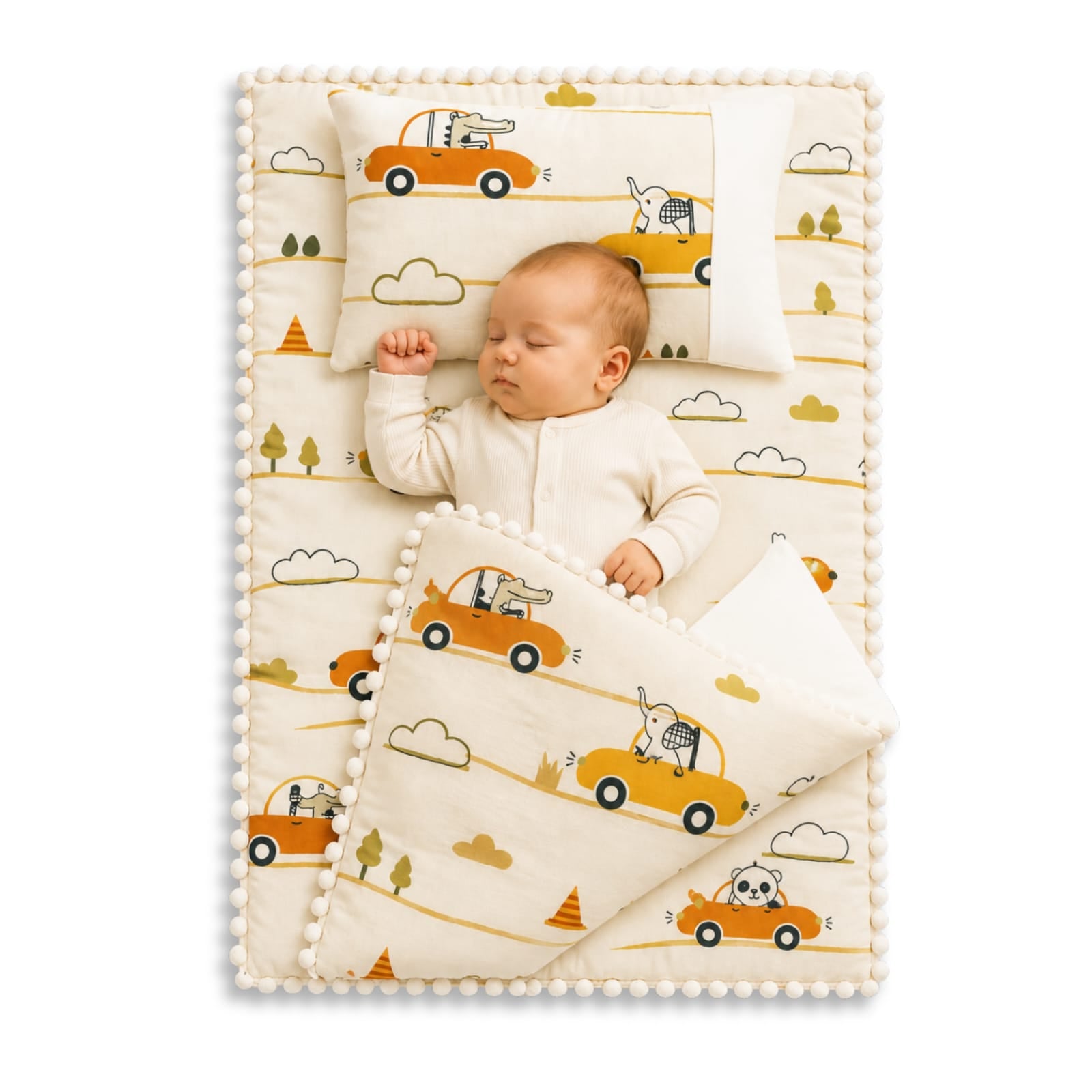 Premium Newborn Cotton Comfort Set – 3 Piece