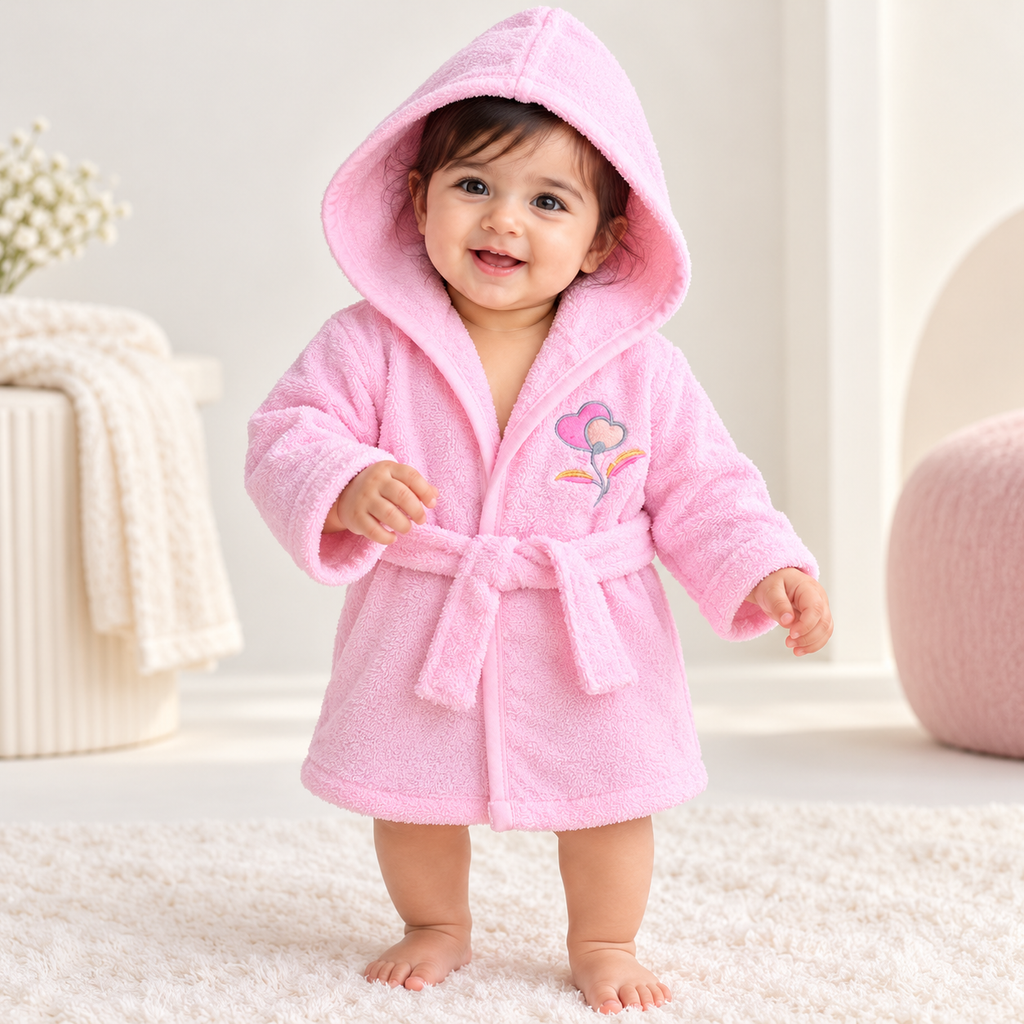 Premium Hooded Baby Bathrobe – Soft & Cozy
