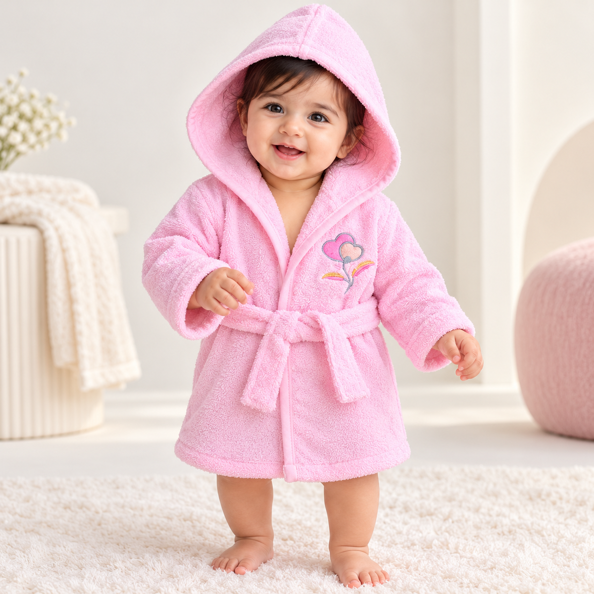 Premium Hooded Baby Bathrobe – Soft & Cozy