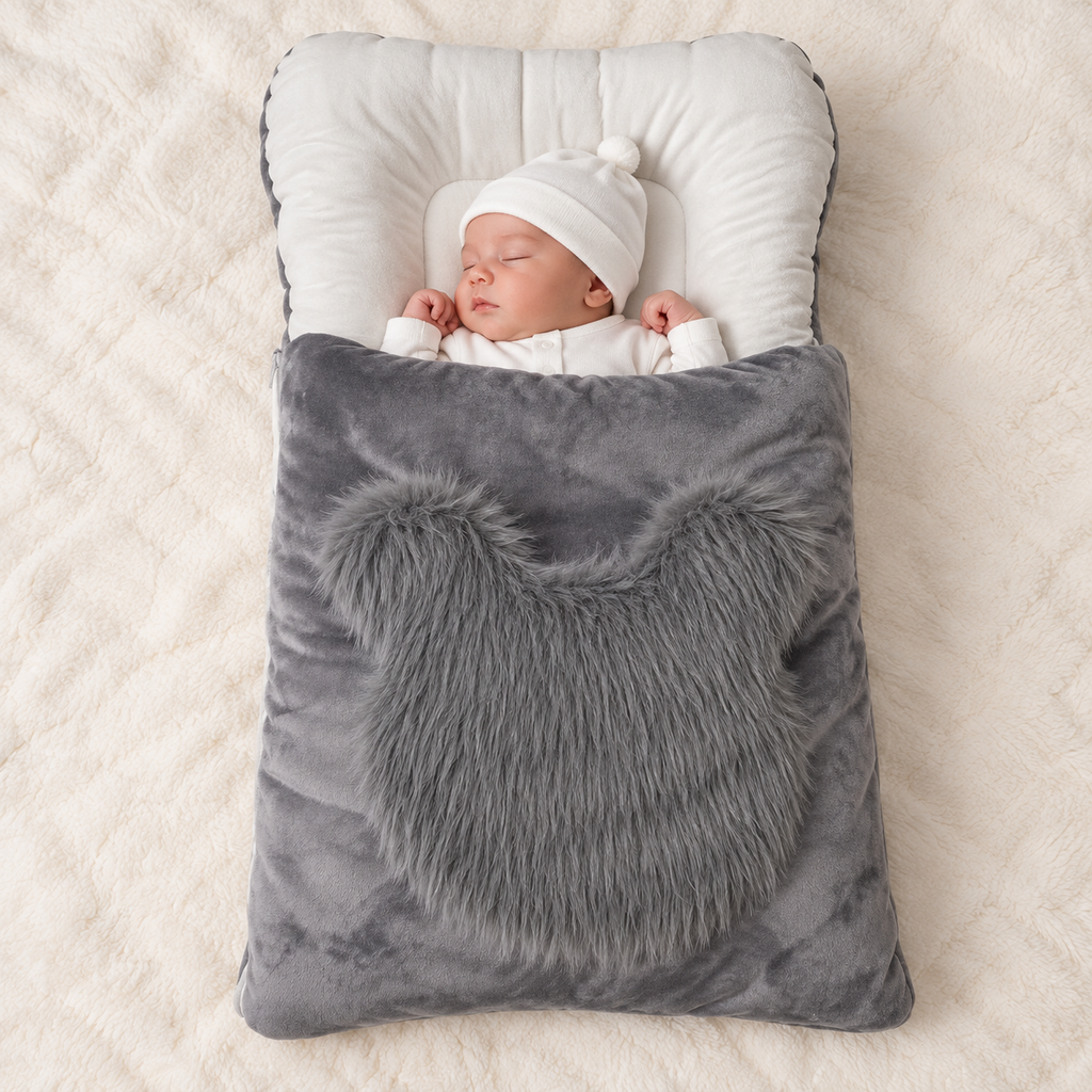 Snow Bear Fur Luxe Carry Nest