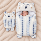 Bear Hooded Velvet Baby Carry Nest