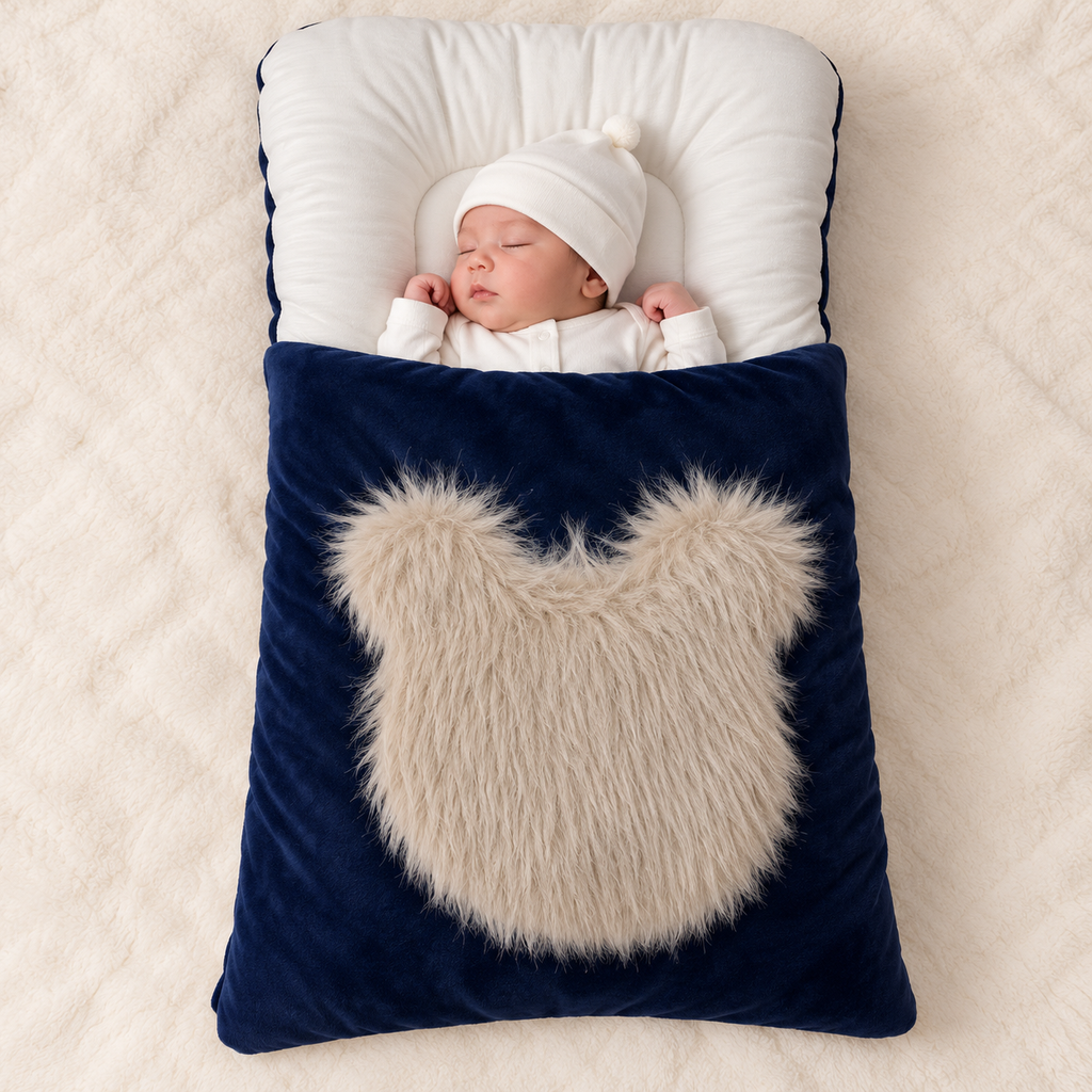 Snow Bear Fur Luxe Carry Nest