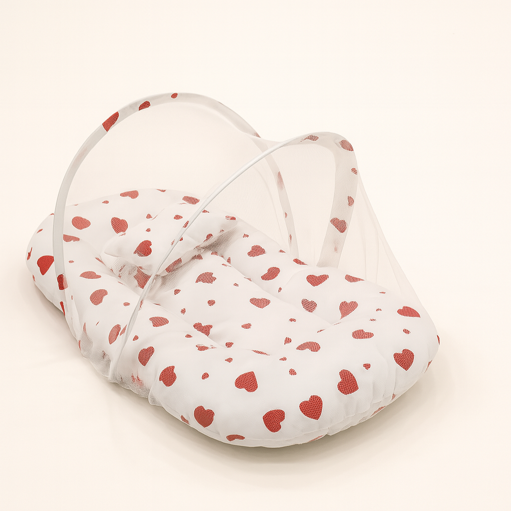 Red Heart Mosquito Net Bed