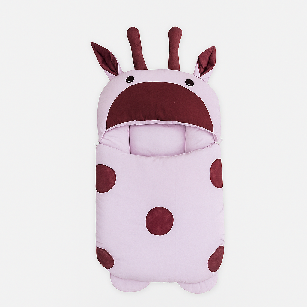 Giraffe-Themed Baby Carry Nest with Pillows