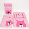 Pinky Bear Design 7Pc Carry Nest Set