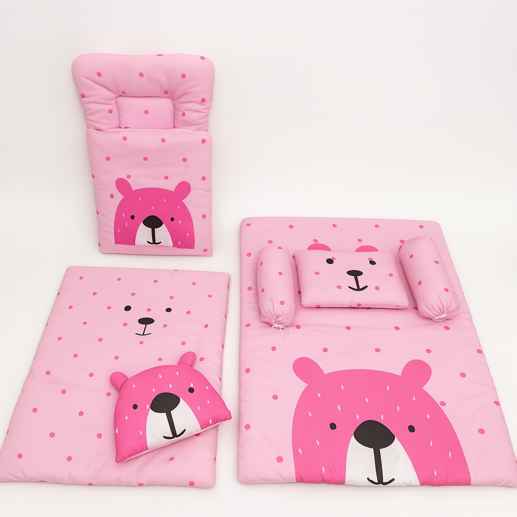 Pinky Bear Design 7Pc Carry Nest Set