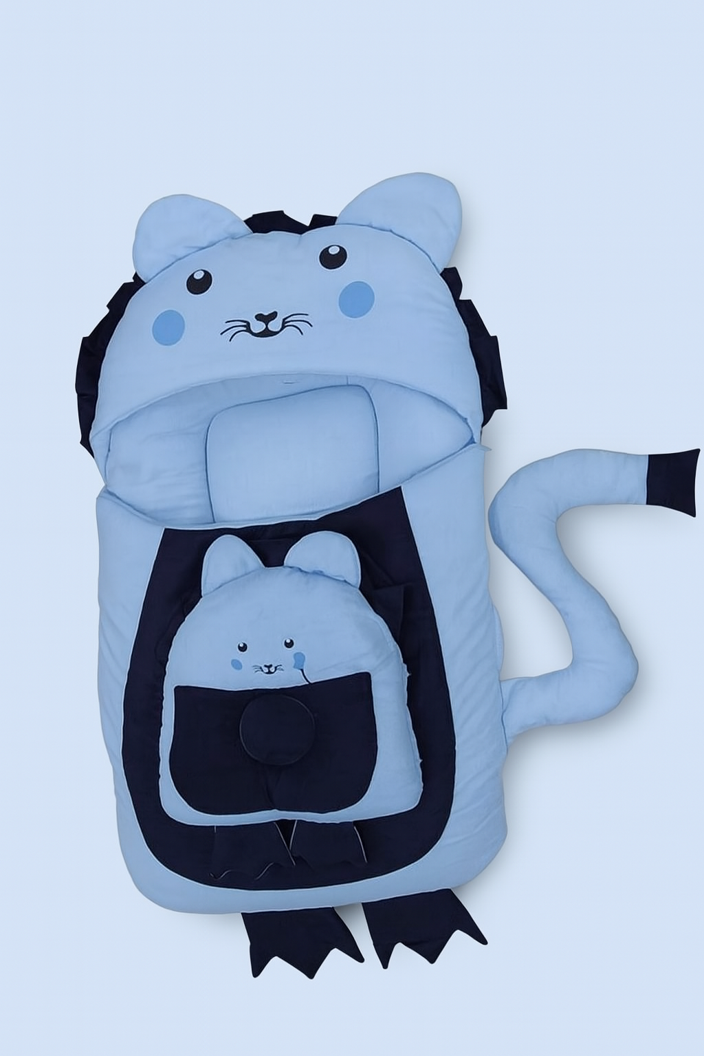 Cute Lion-Themed Baby Carry Nest with Pillows