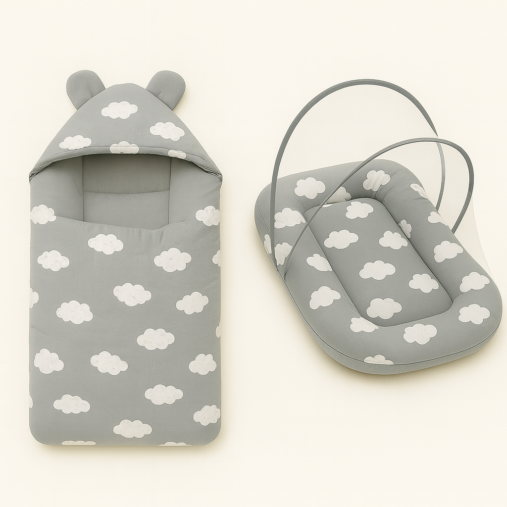 cloud print Baby Mosquito Net Bed