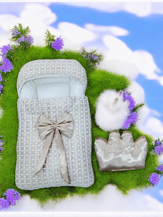 Bow & Cloudy Pillow-Themed Baby Carry Nest