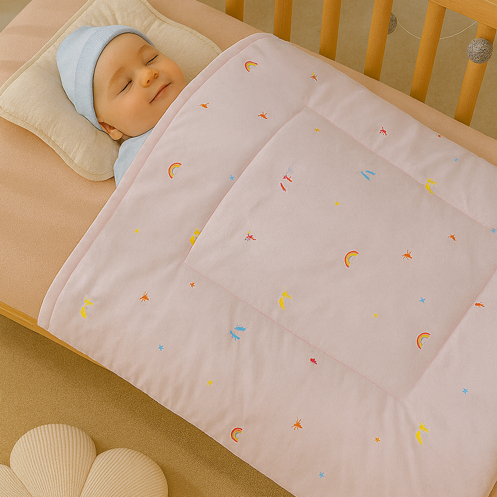 Embroidered Cotton Baby Blanket