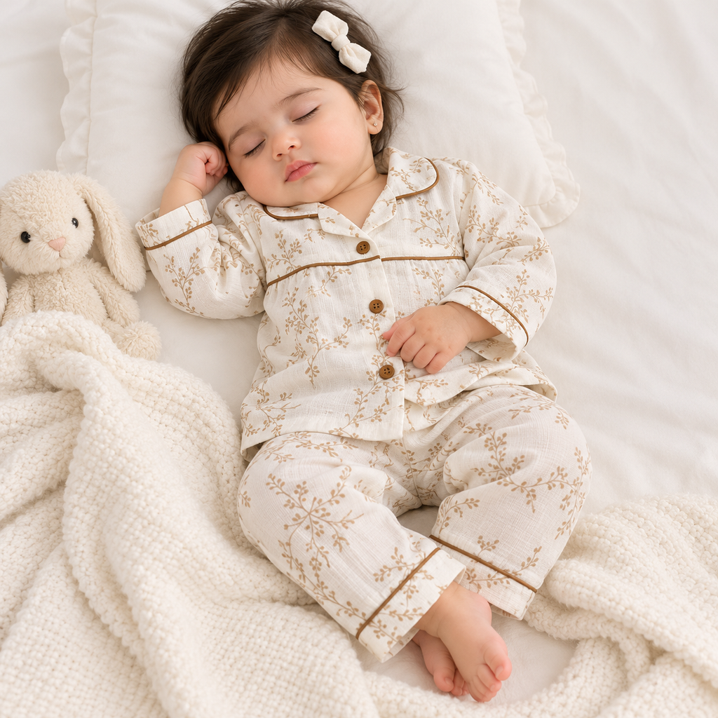 Premium Floral Kids Night Suit