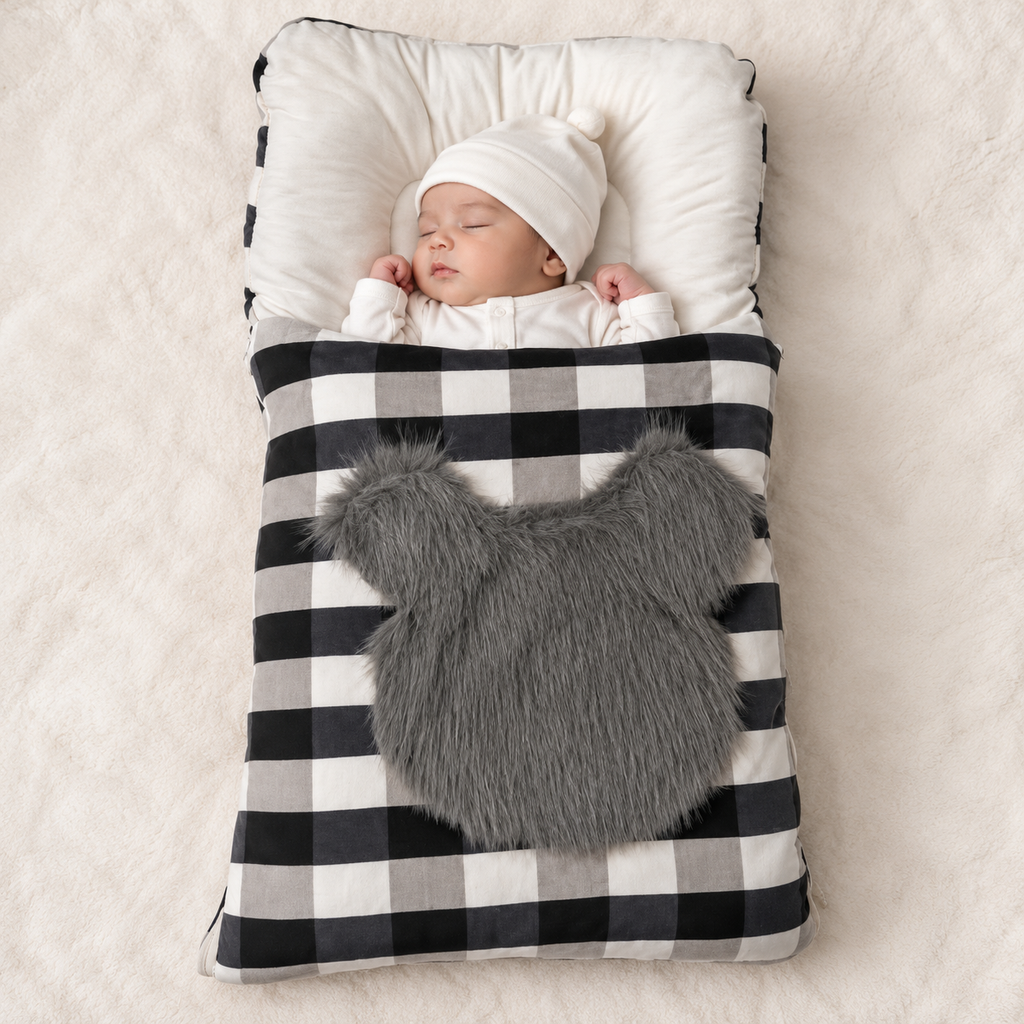 Snow Bear Fur Luxe Carry Nest