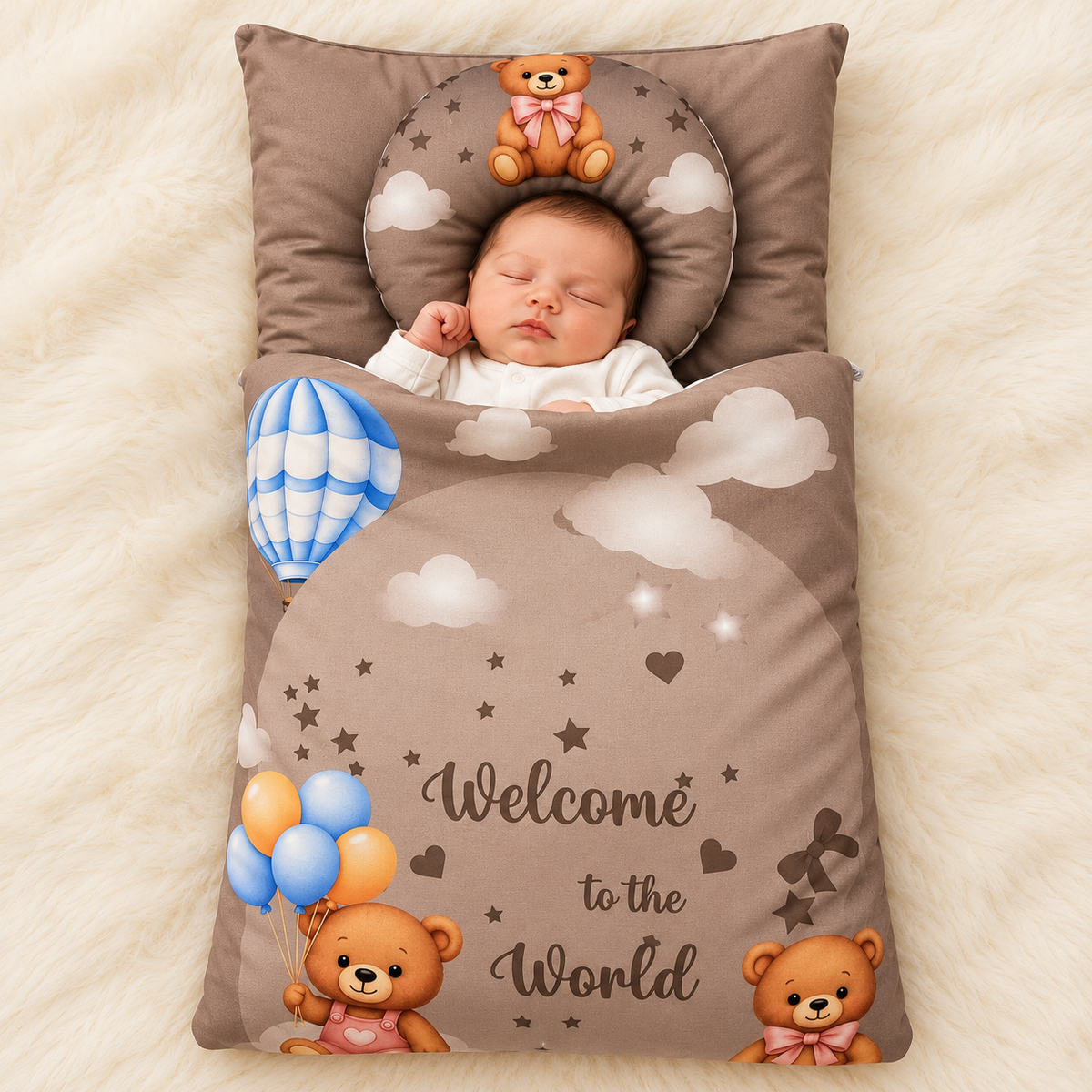 Welcome to the World Velvet Baby Bedding Set