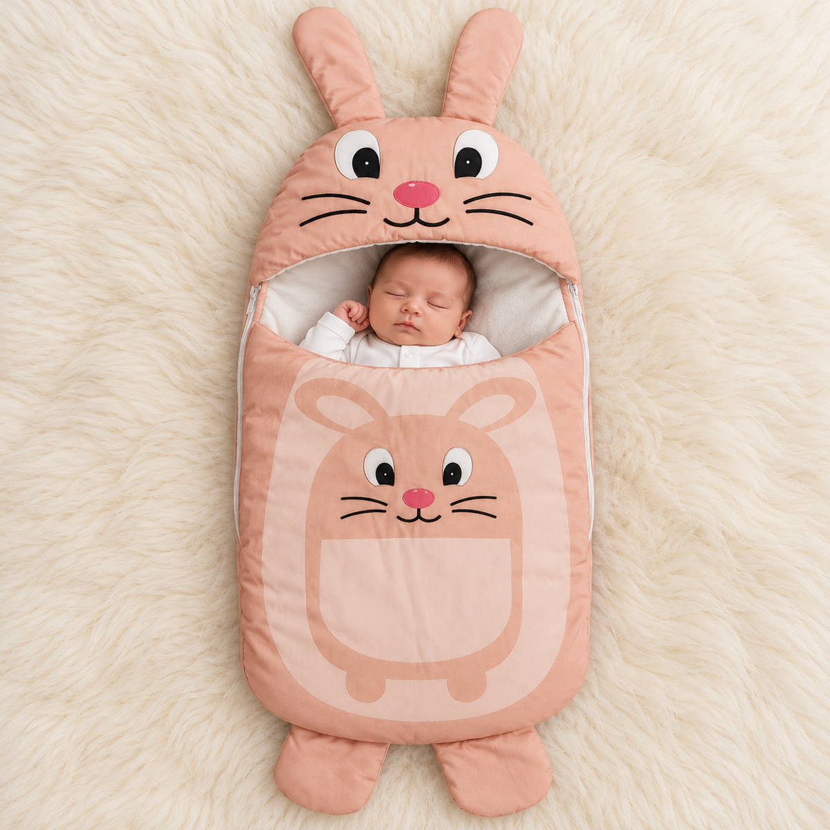 Cute Bunny Velvet Baby Carry Nest
