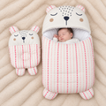 Bear Hooded Velvet Baby Carry Nest