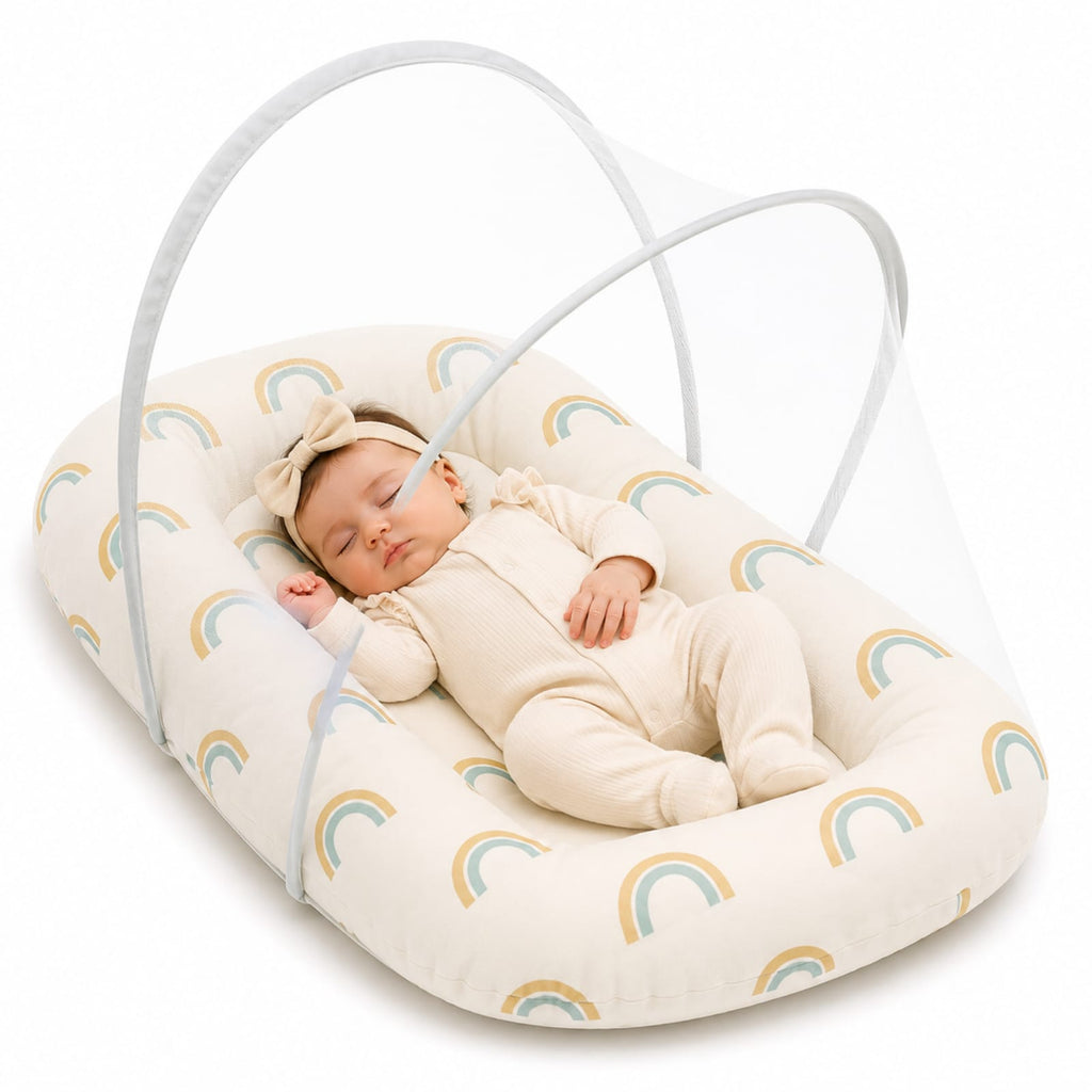 rainbow Print Baby Mosquito Net Bed