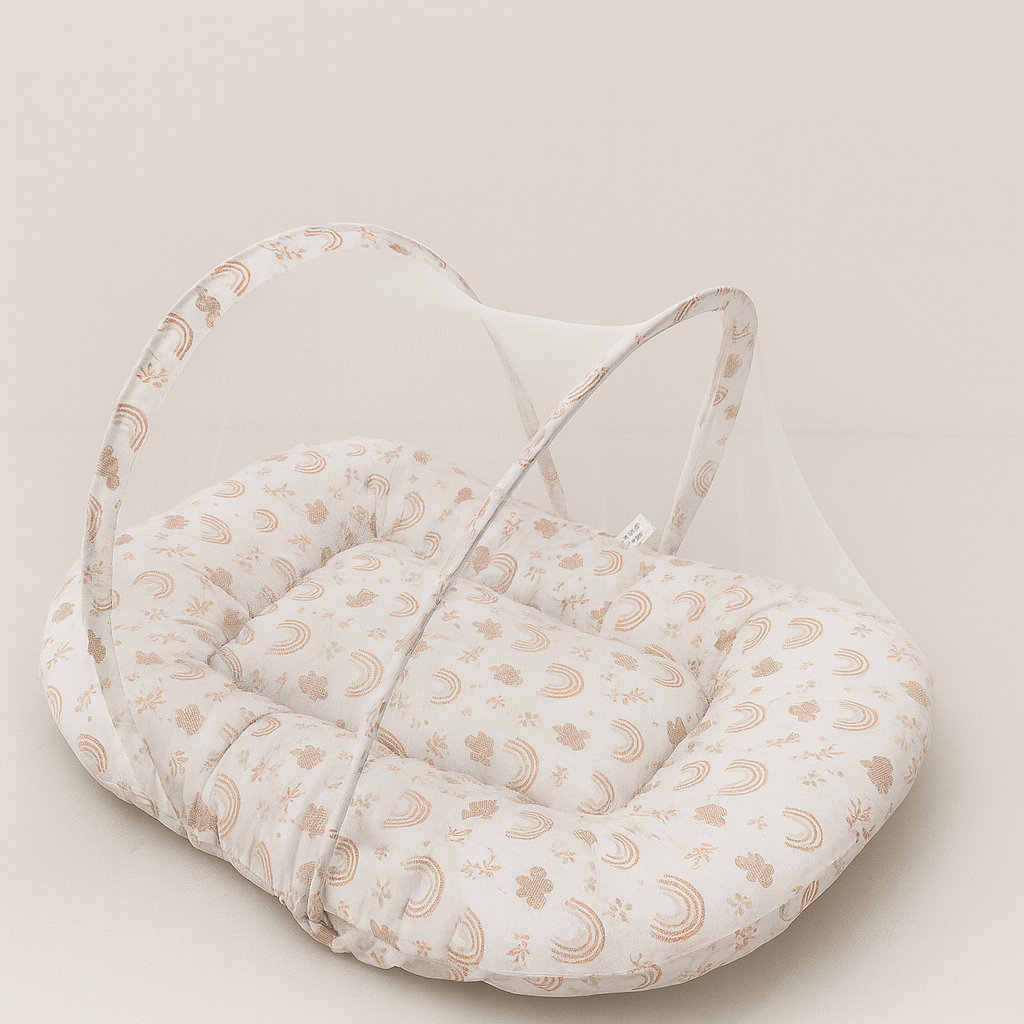 Rainbow print Mosquito Net Bed