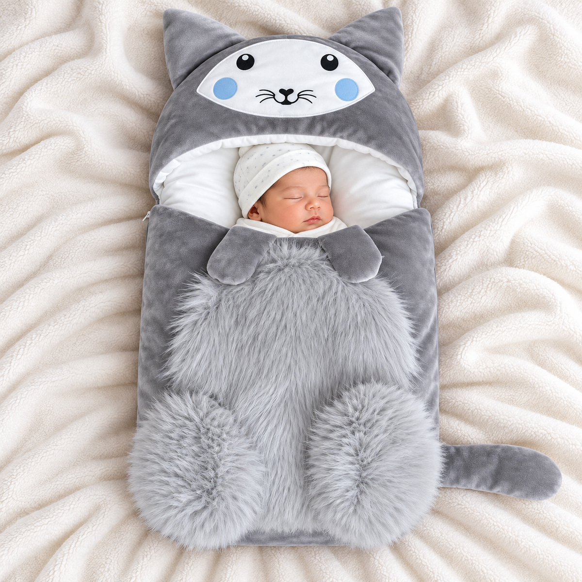 Kitty Face Velvet Carry Nest