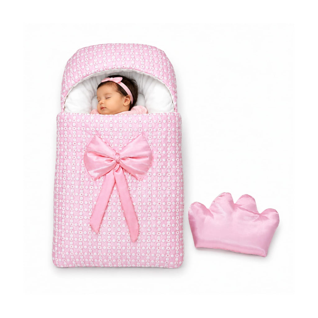 Bow & Cloudy Pillow-Themed Baby Carry Nest