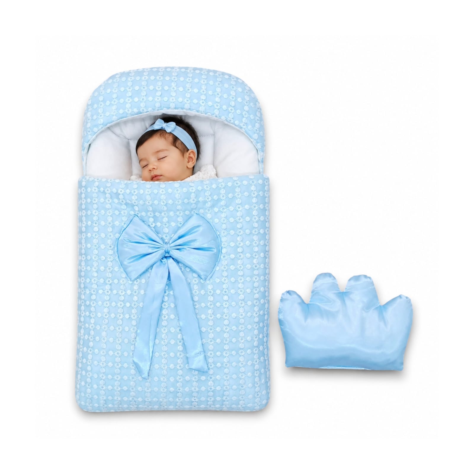 Bow & Cloudy Pillow-Themed Baby Carry Nest