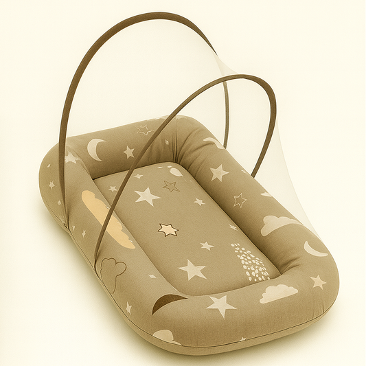Moon Print Baby Mosquito Net Bed
