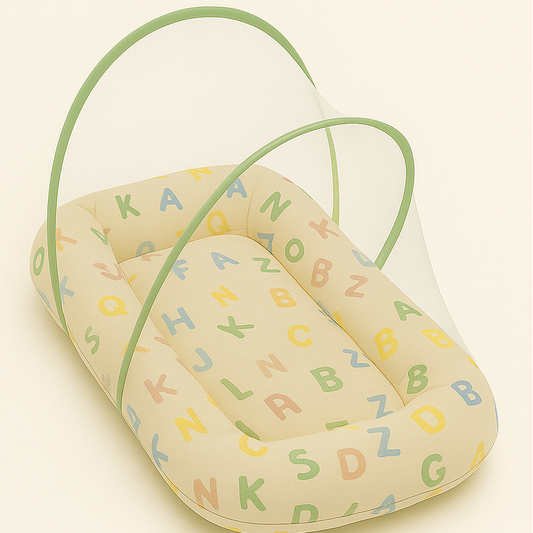 Alphabet print Baby Mosquito Net Bed